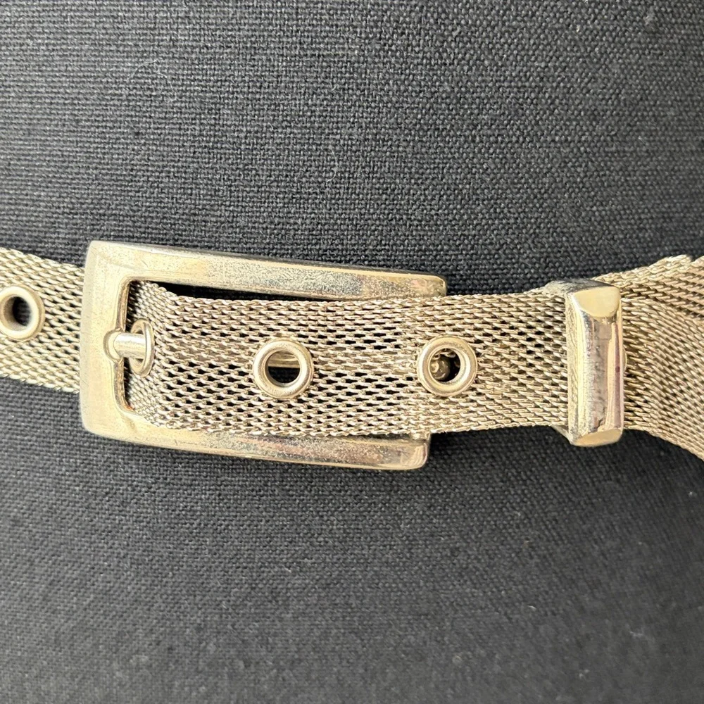Women's Silver Mesh Belt - Classic Metal Buckle